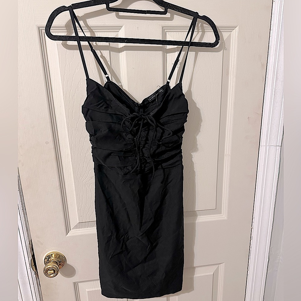 Lace Up Tank Mini Dress